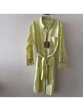 NWT Burberry Dress Yellow 100% Authentic Sz 8 US 42 EU